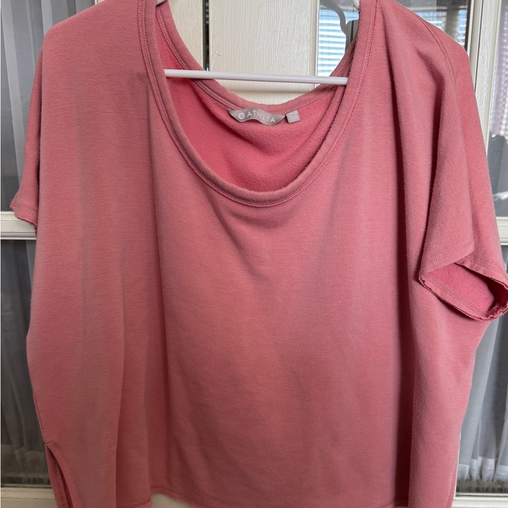Athleta Pink‎ Dolman Sleeve Crop Tee